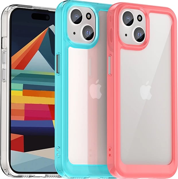 Mbështjellës i përforcuar Hurtel Outer Space Case për iPhone 15 Plus, i zi