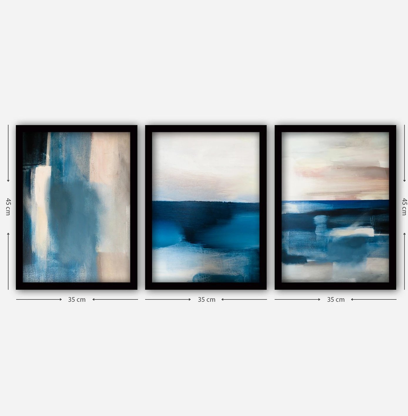 Pikturë dekorative me kornizë (3 copë), Wallity, 3SC60