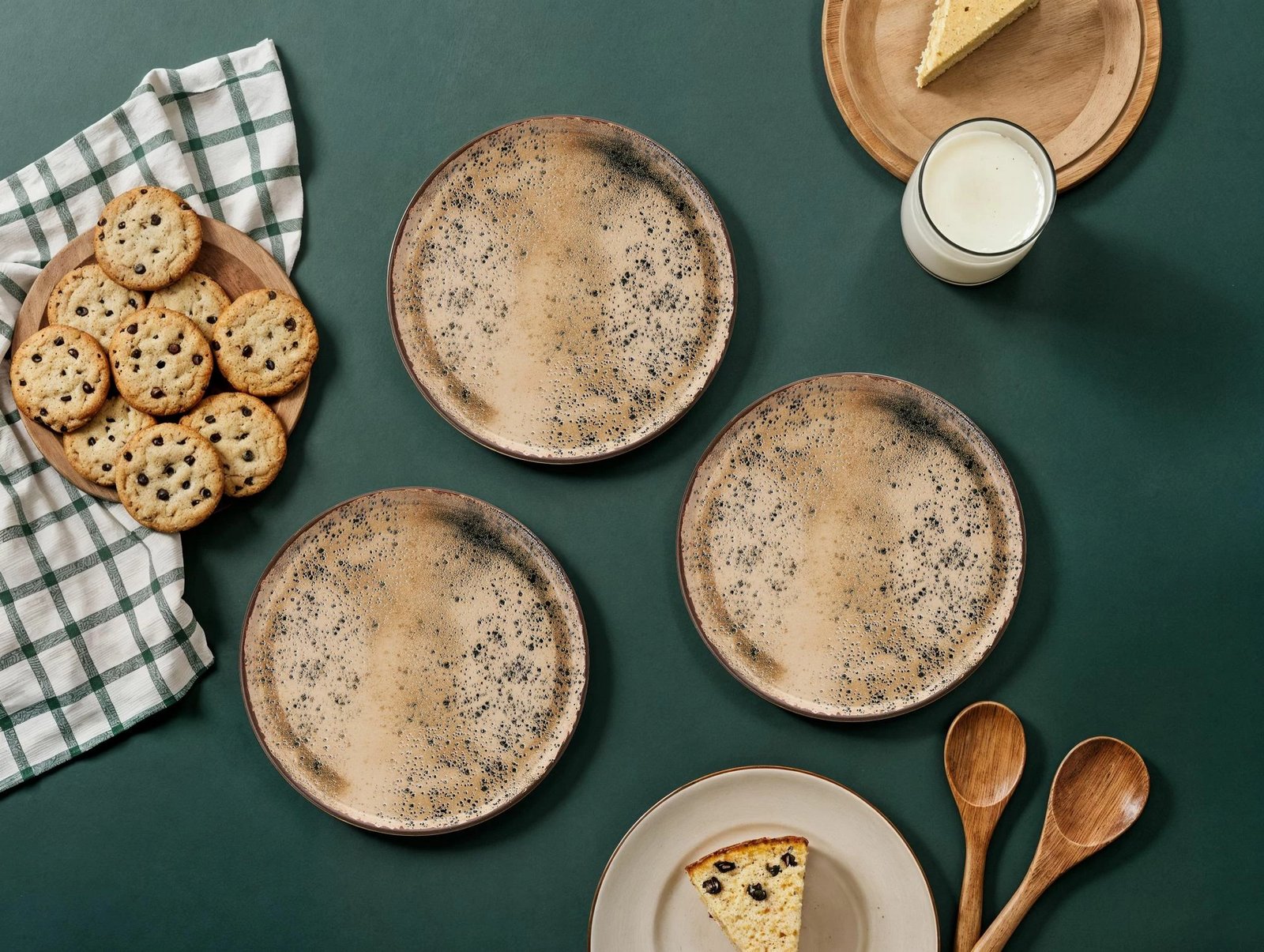 Set pjatash ëmbëlsirash (6 copë), Hermia Concept, ngjyrë susami