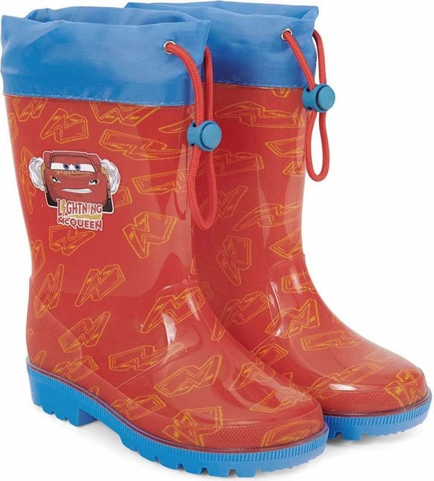 Çizme gome për fëmijë, PERLETTI, Cars, madhësia 30/31, të kuqe