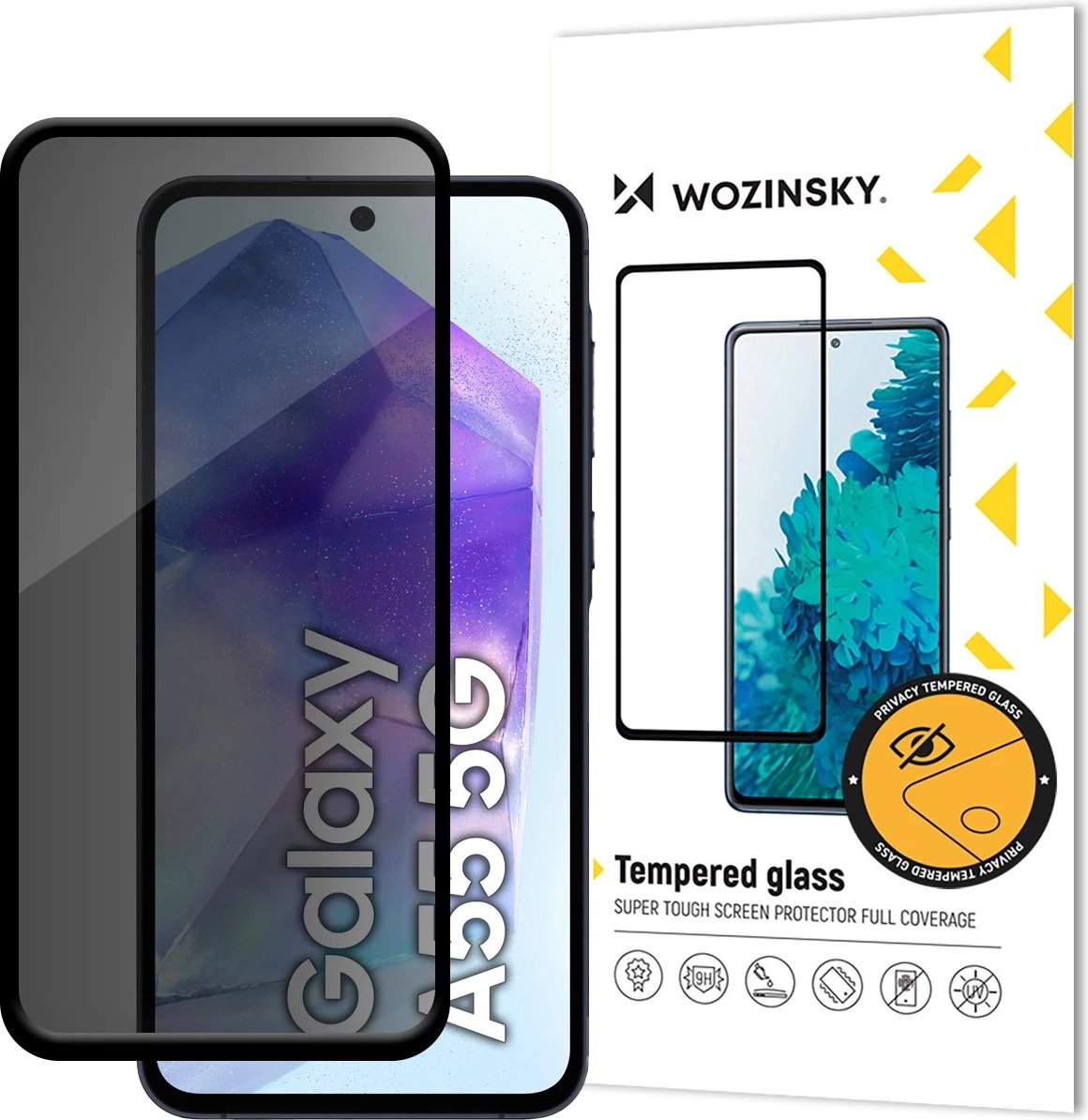 Xham i temperuar me filtër anti-spy për Samsung Galaxy S24 FE, Wozinsky Privacy Glass