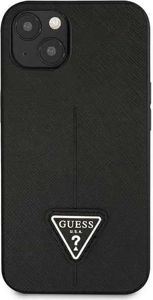 Mbështjellës Guess SaffianoTriangle Logo për iPhone 14 Plus 6.7", i zi Mbështjellës Guess SaffianoTriangle Logo për iPhone 14 Plus 6.7", i zi