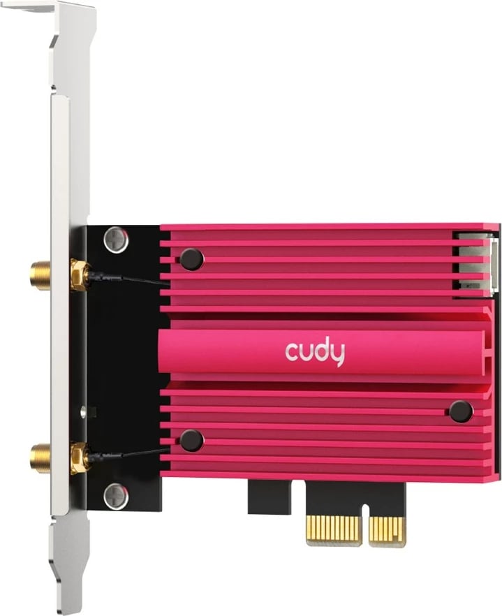 Kasë rrjeti Cudy WE9300S, PCI Express, Wireless/Bluetooth, me antena të jashtme, e zezë