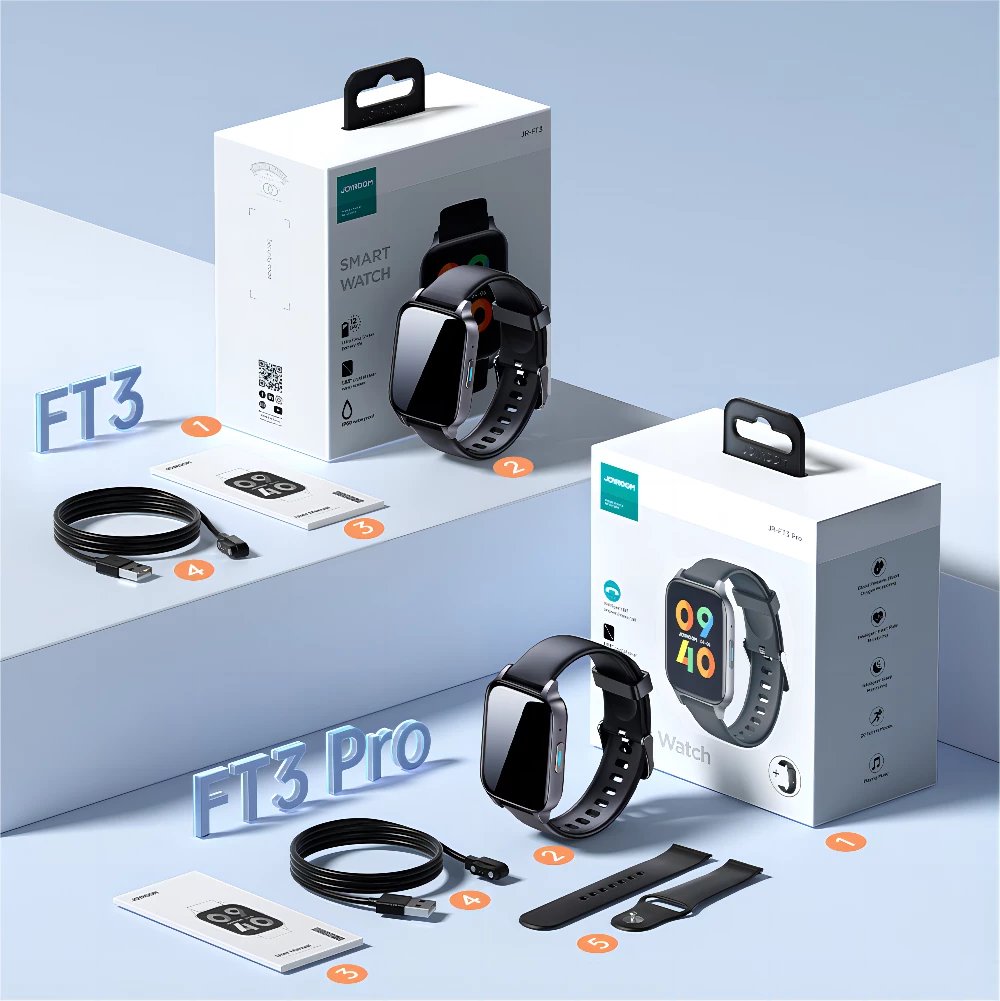 Smartwatch Joyroom Fit-Life JR-FT3 Pro, Bluetooth 5.1, 64MB, IP68, E zezë