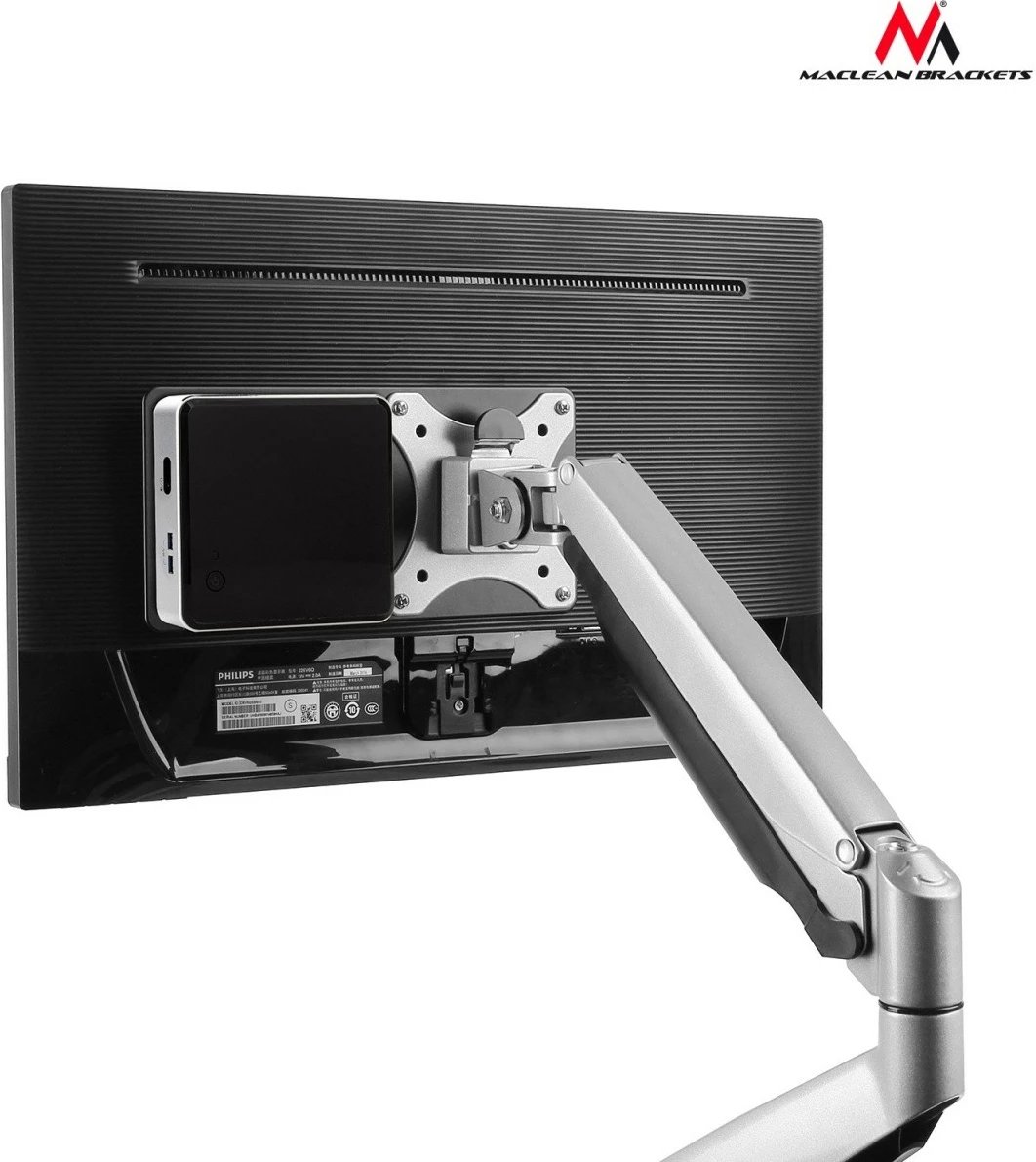 Adapter VESA Maclean MC-721 për NUC/Mac Mini, i zi