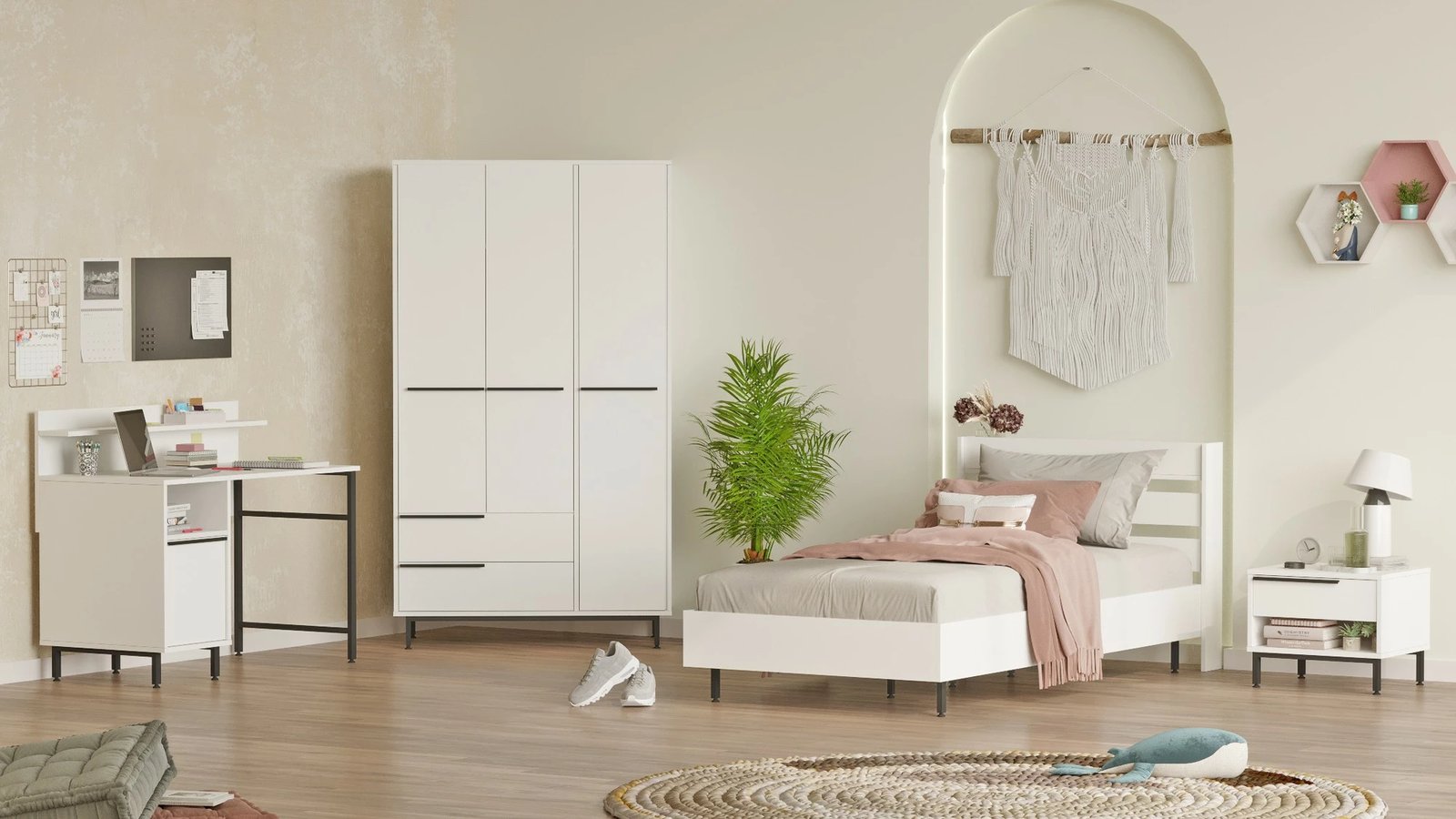 Set dhome rinore Skye Decor, ON24-W, ngjyrë e bardhë