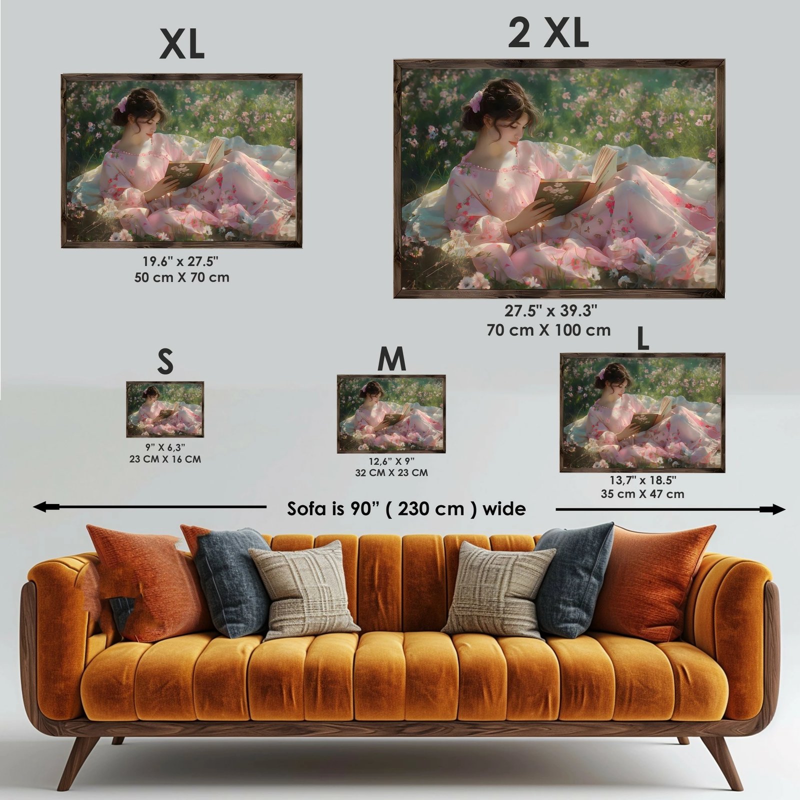 Pikturë dekorative me kornizë MDF, Wallity, GE190-L