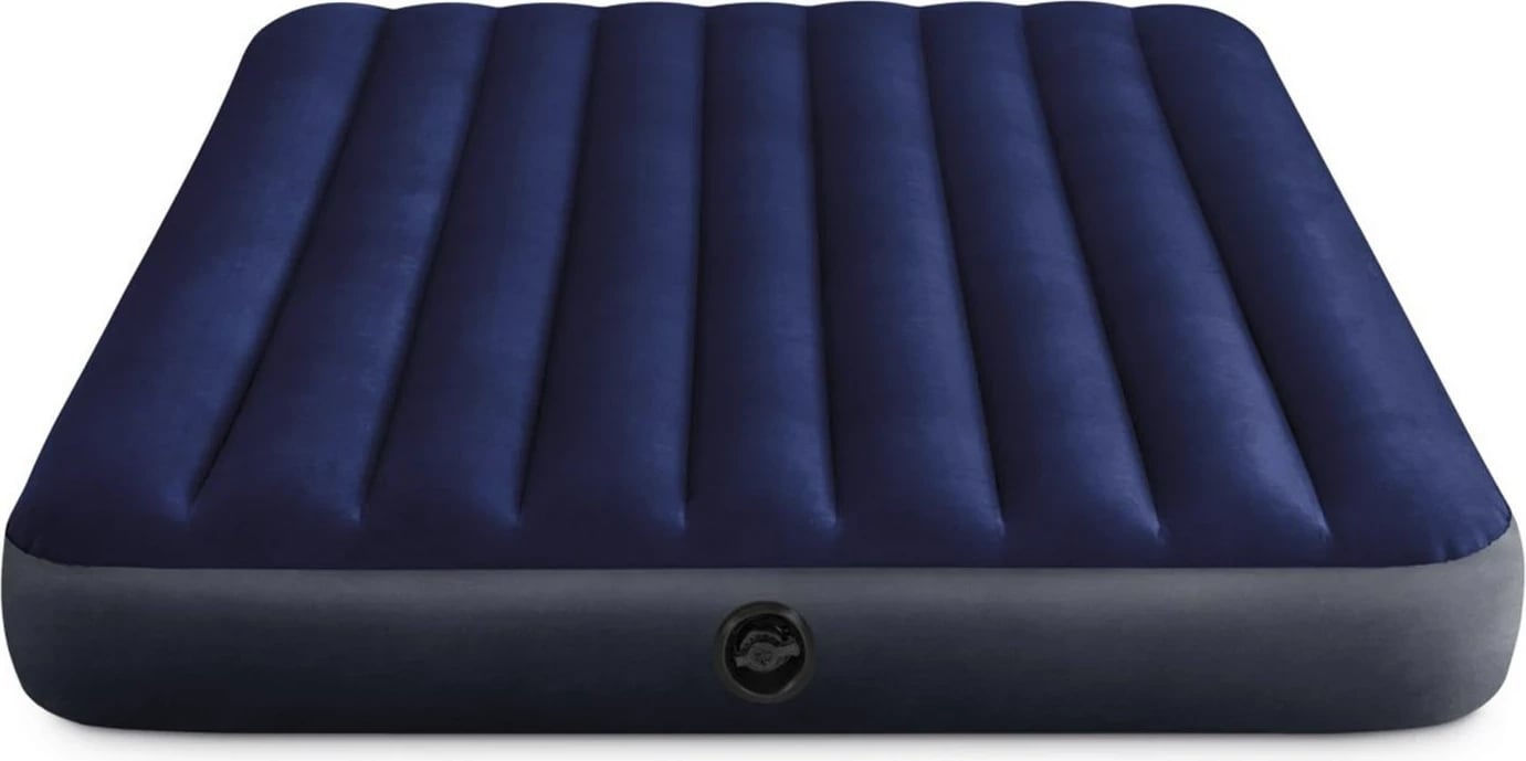 Dyshek ajri Intex DuraBeam Classic Downy Queen, Blu, me 2 jastëkë