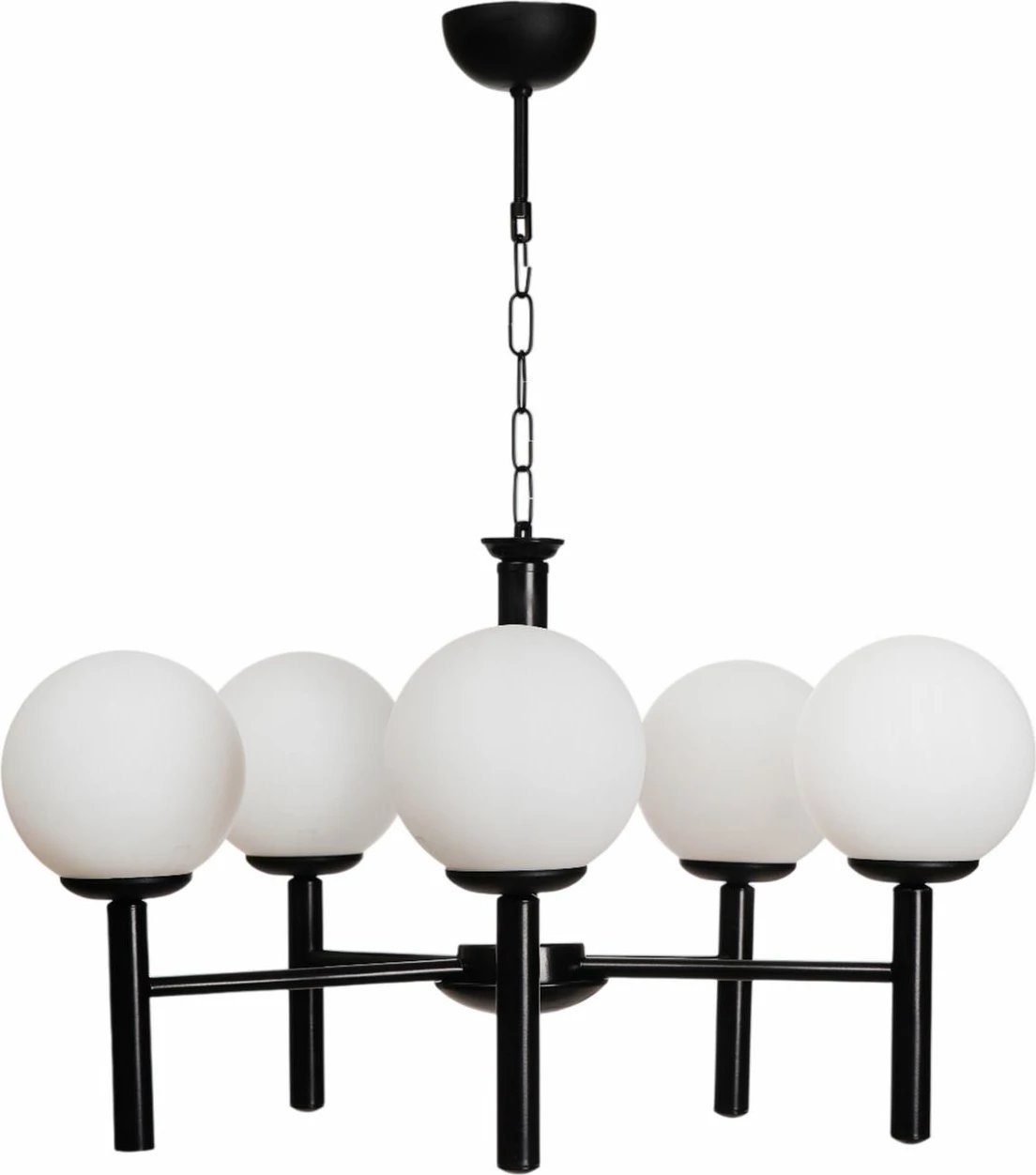 Llambadar Opviq, 8978-5, metal dhe qelq, i bardhë dhe i zi