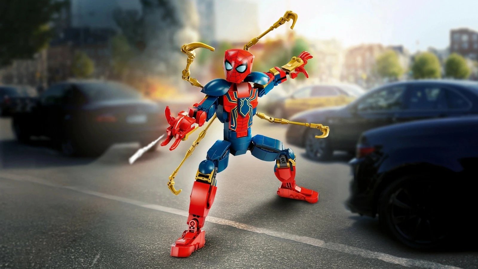 Set LEGO Marvel Super Heroes 76298 Iron Spider-Man, 303 pjesë, për fëmijë 8+, Plastikë