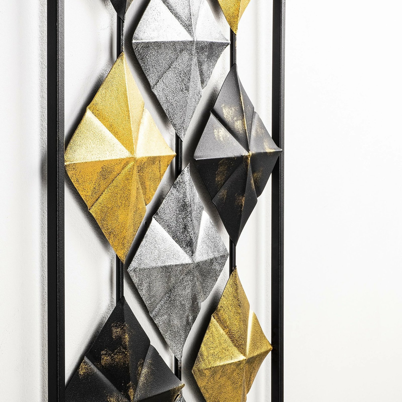 Aksesor dekorativ metalik për mur, Wallity Tesoro, shumëngjyrësh, 38x95cm