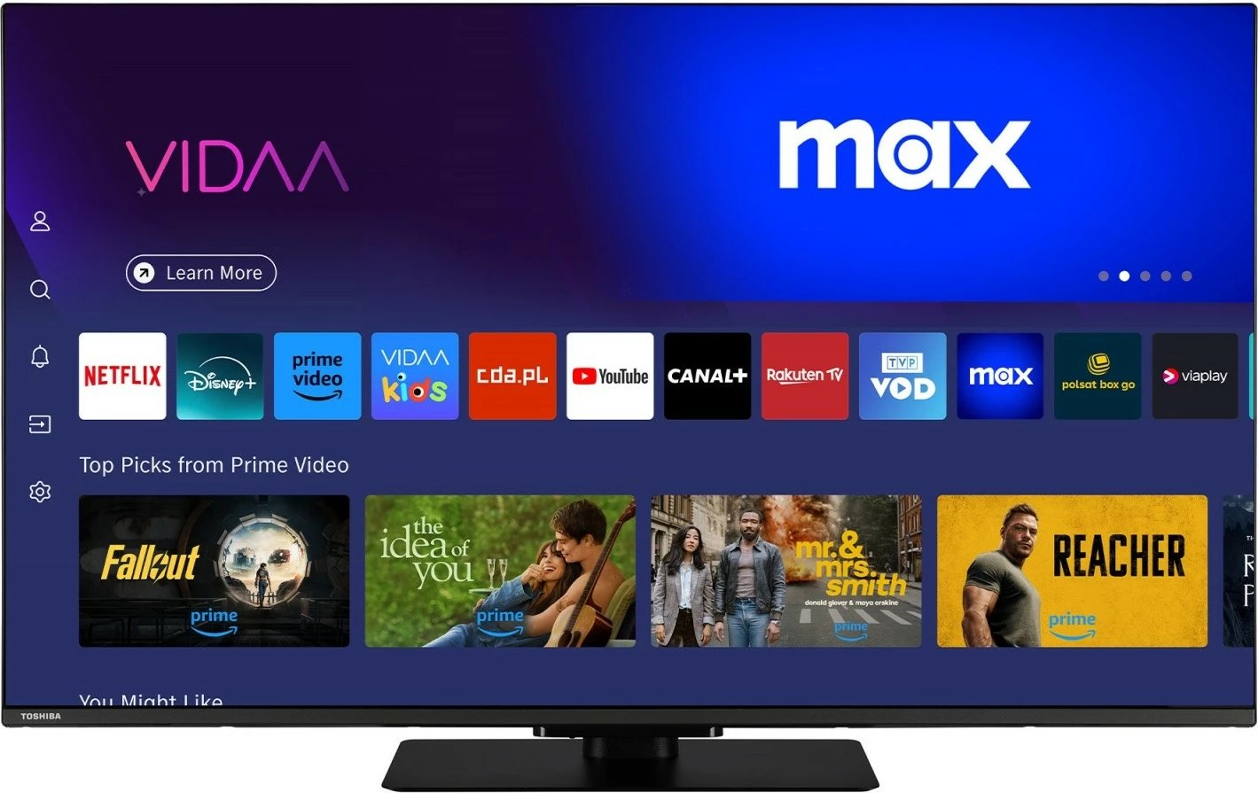 Televizor QLED Toshiba 50QV3F63DG, 50 inç, Ultra HD 4K, Smart TV, i zi