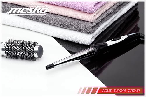 Masha flokësh, Adler, MS 2109, konike 13-25mm, qeramike, 40W, e zezë/argjendtë