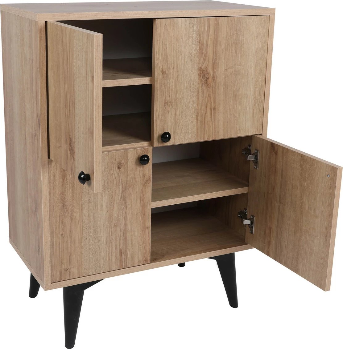 Dollap multifunksional Skye Decor, Senegal, ngjyrë lisi dhe e zezë