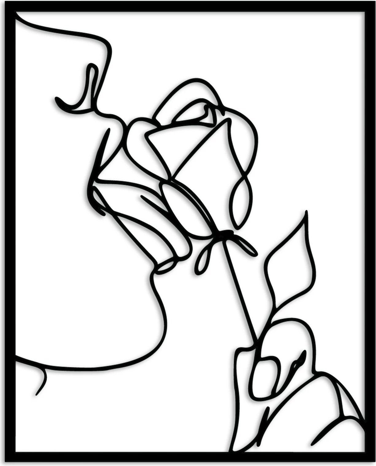 Aksesor dekorativ metalik për mur Wallity, Sweetness, ngjyrë e zezë