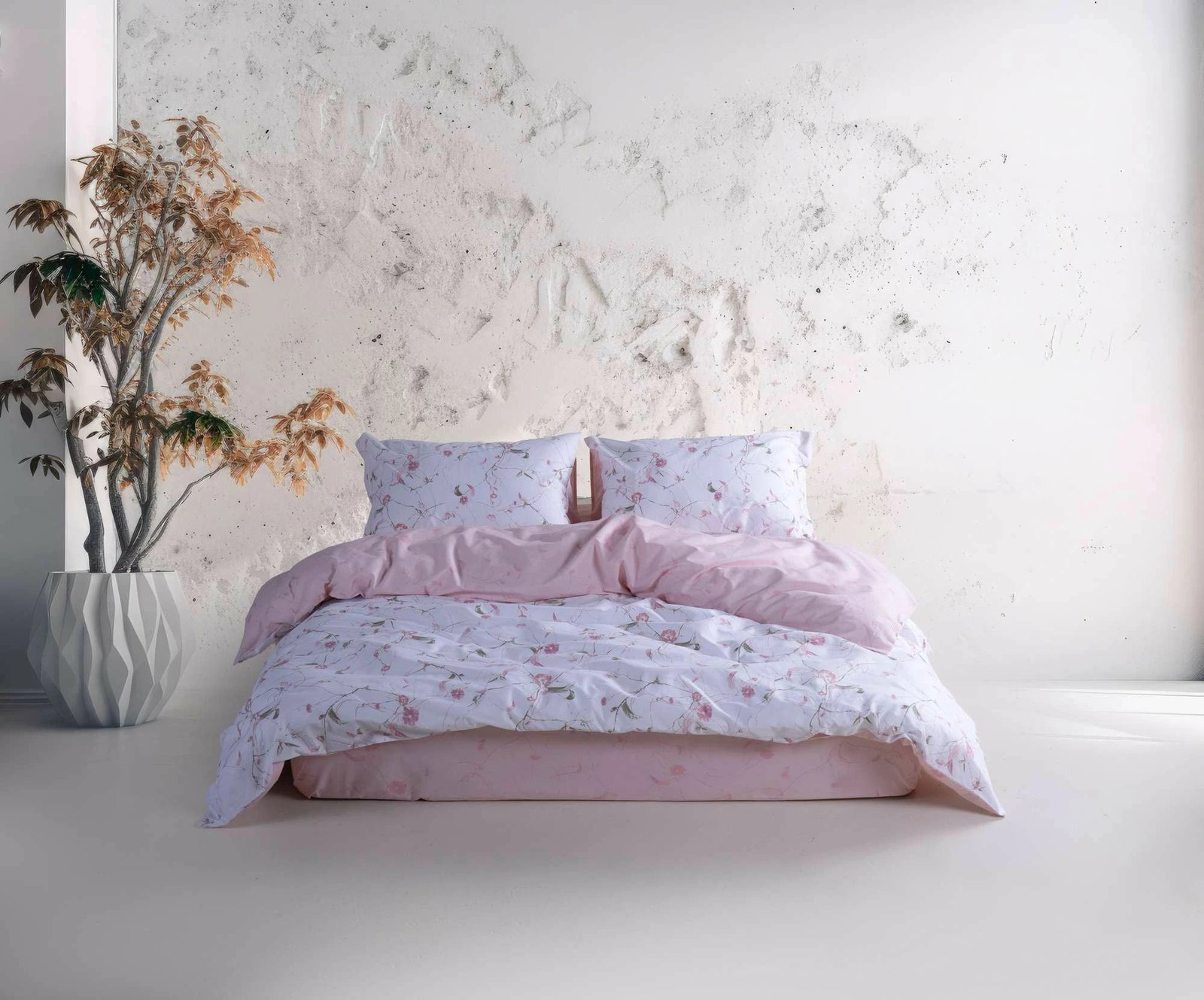 Set mbulesë për jorgan dopio, ngjyrë rozë, L'Essentiel Linge de Maison, Lima