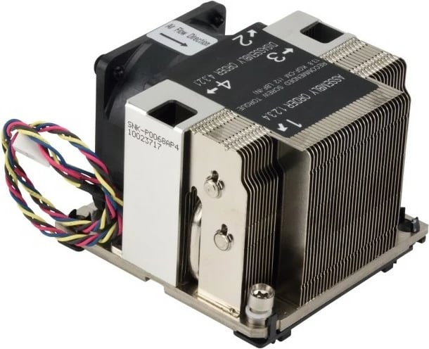 Ftohës ajri Super Micro SNK-P0068AP4, për Intel Xeon, 6 cm, 8400 RPM, i zi/nickel