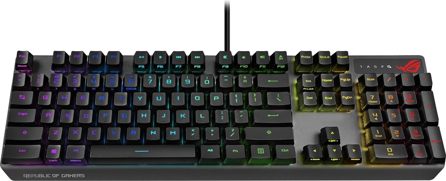 Tastierë Asus ROG Strix Scope RX, RGB, optiko-mekanike, e zezë