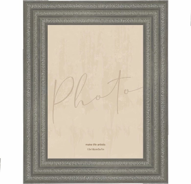 Kornizë foto LINEA 4, polirezine, xham, ngjyrë shampanjë, 18.2x1.4x23.3cm