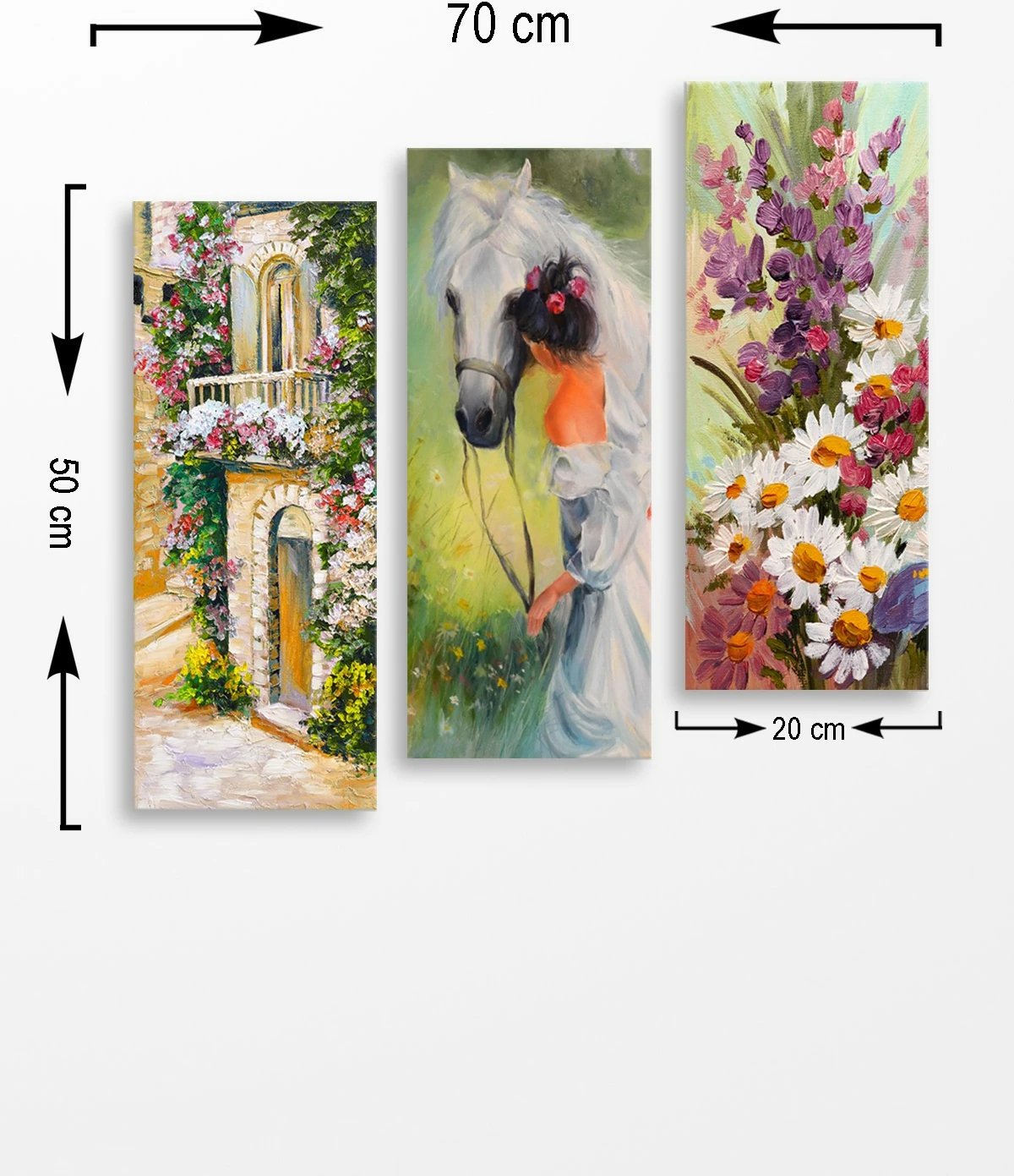 Pikturë dekorative MDF, 3 pjesë, Wallity, MDF0011