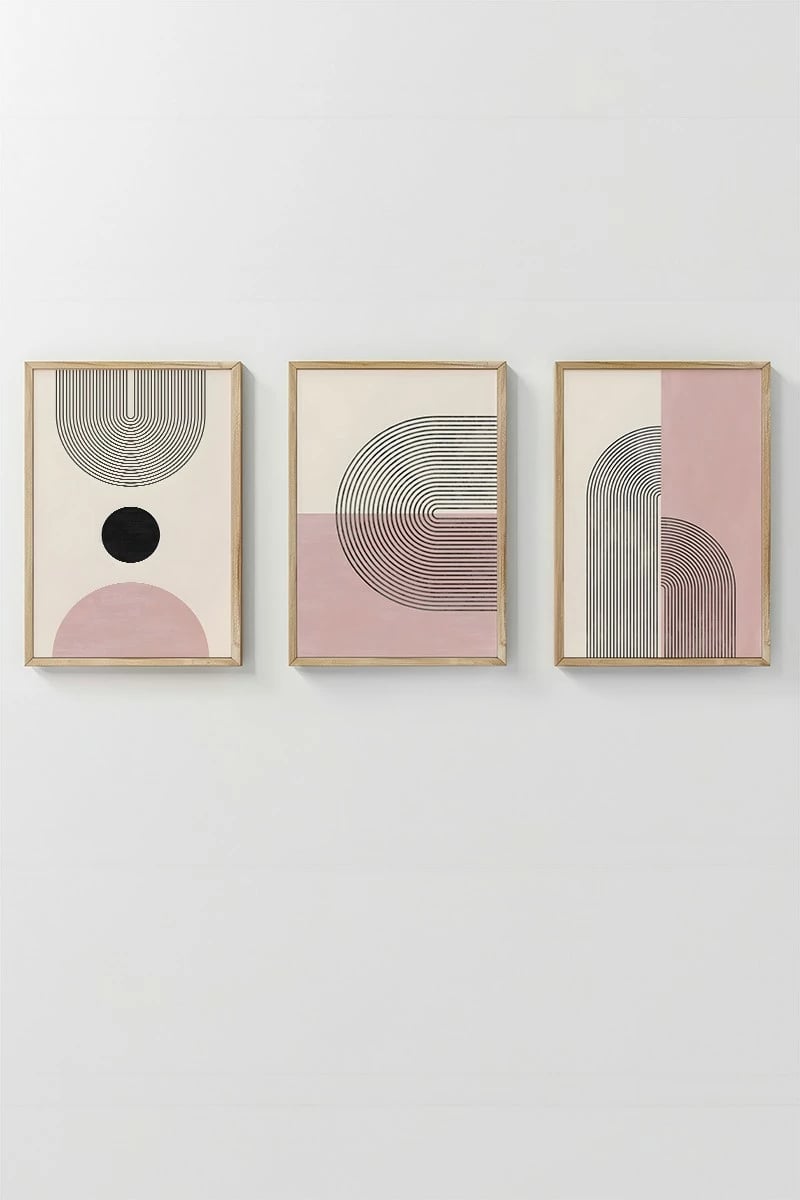 Set pikturash dekorative me kornizë, 3 copë, Wallity, 3Dartsohoset9