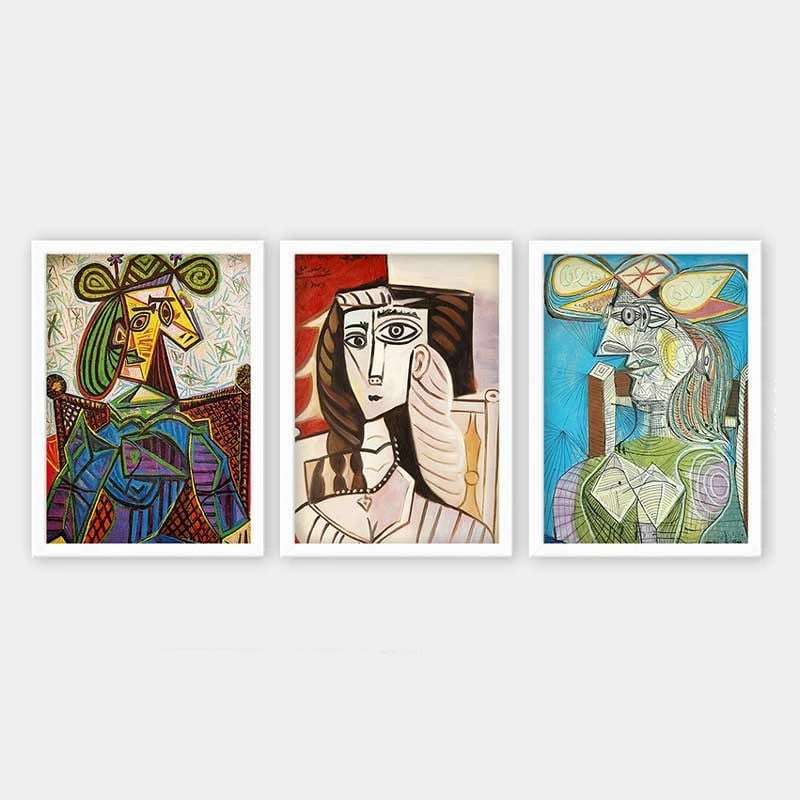 Pikturë dekorative me kornizë (3 copë), Wallity, 3BC_UNPP30_3545