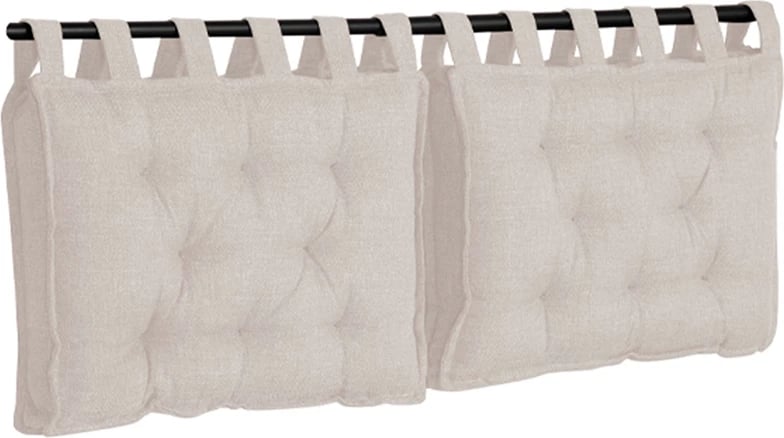 Set jastëkësh për shpinë krevati, 2 copë, ngjyrë e bardhë e zbehtë, 70x10x50