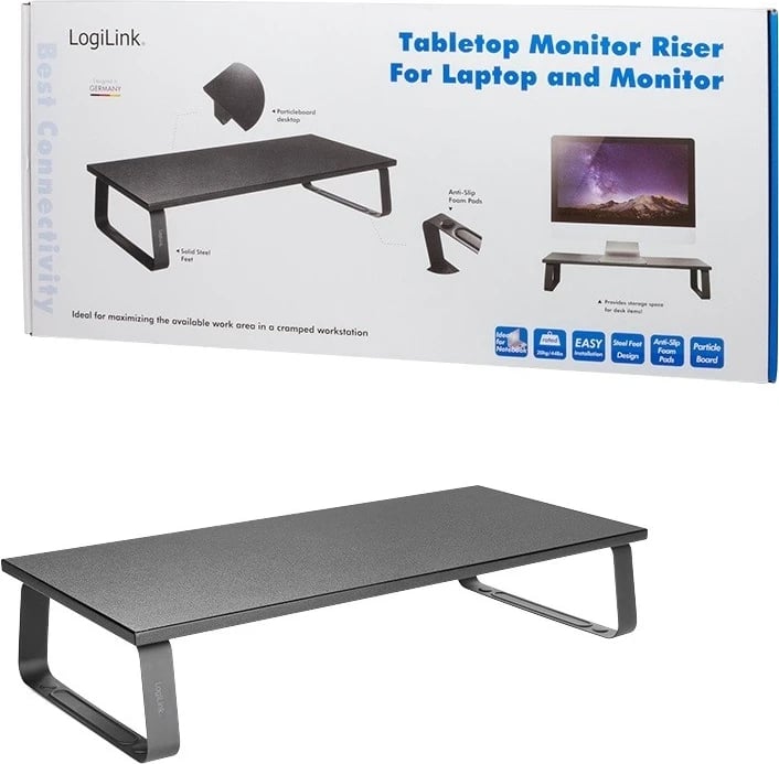 Tavolinë për laptop ose monitor LogiLink BP0065, e zezë