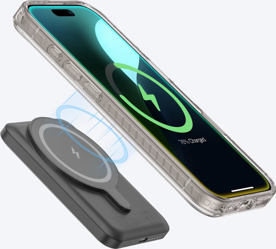 Mbështjellës AmazingThing Titan Pro Mag me unazë magnetike për iPhone 16 Pro, Gri