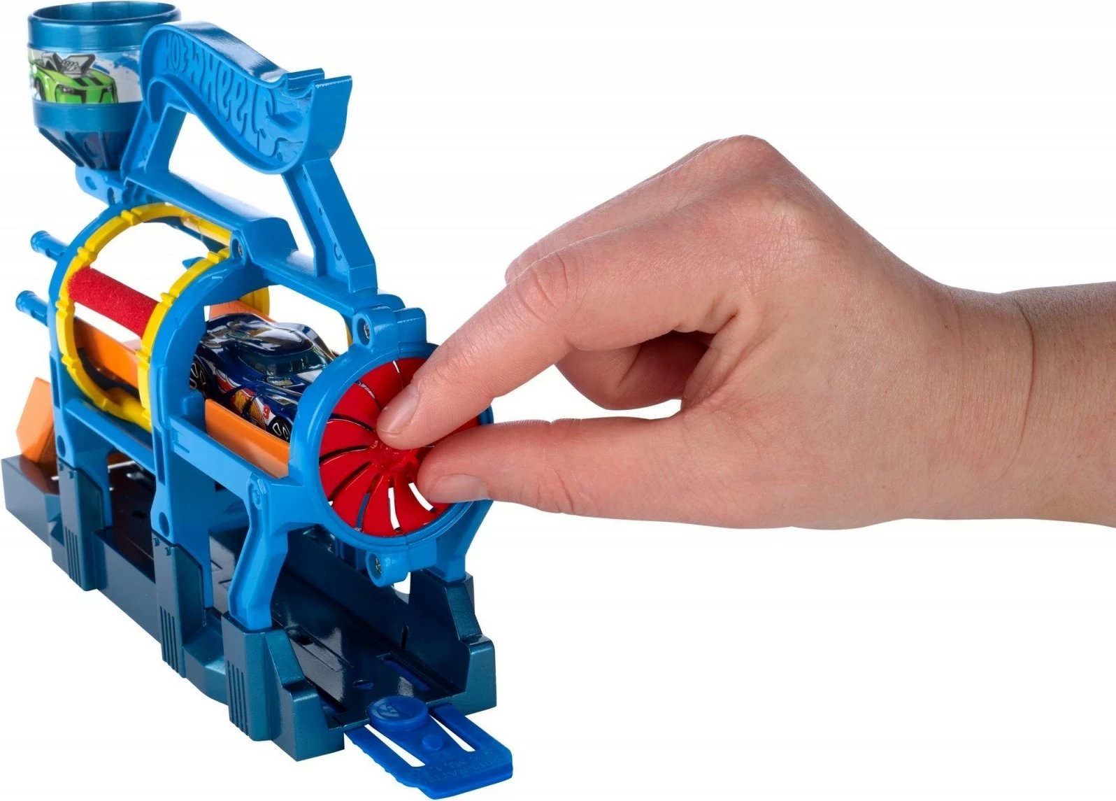 Set lodrash Hot Wheels Turbo Wash FJN34/FJN35, plastikë, me makinë lodër, shumëngjyrësh