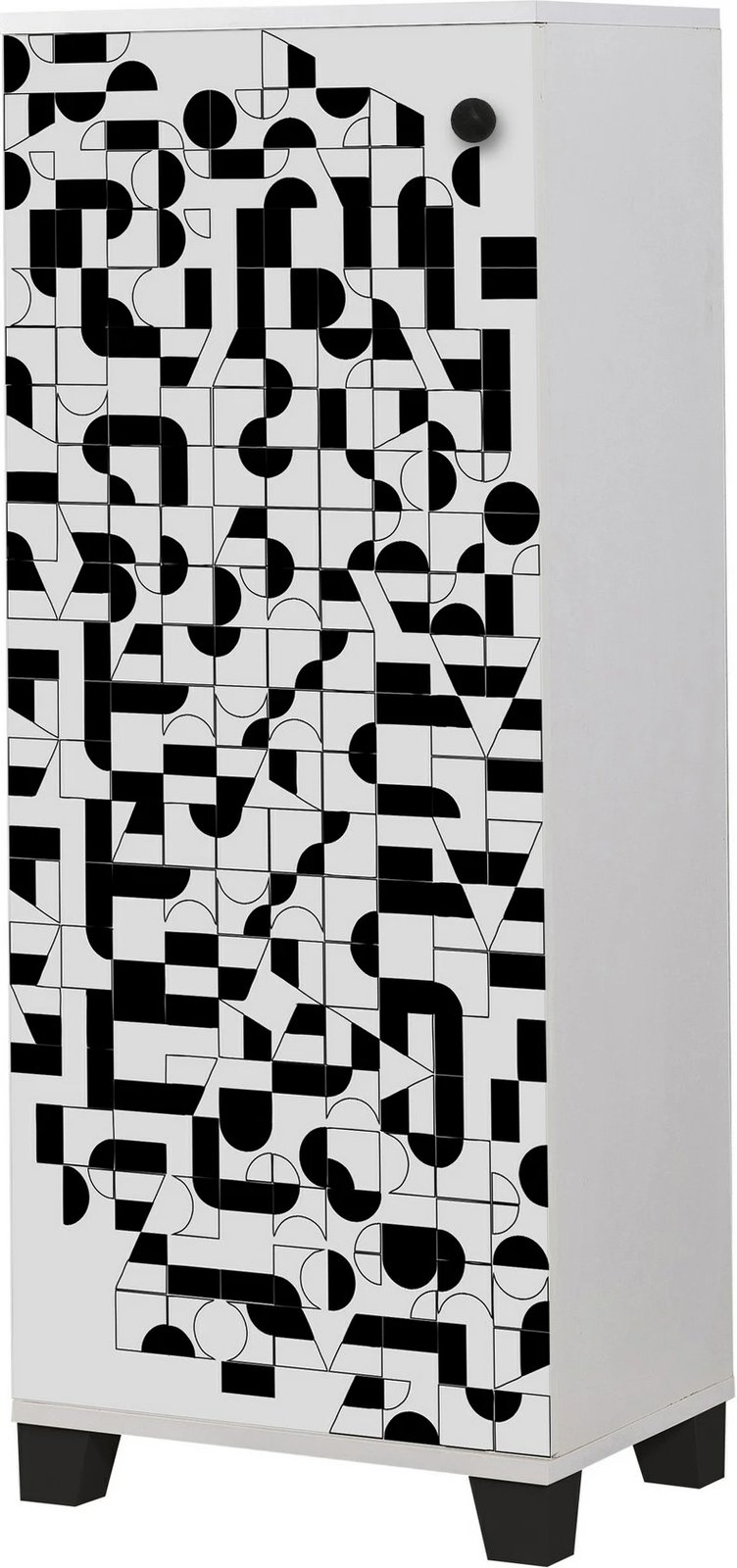 Dollap këpucësh Hanah Home, Filinta 802, bardhë e zi