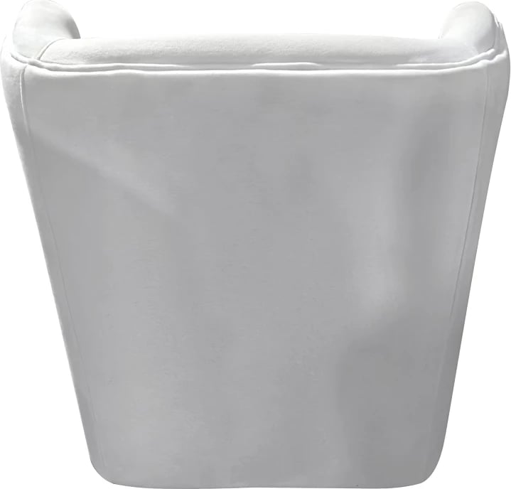 Fotel Regalo kadife, ngjyrë e bardhë, 75x88x85cm