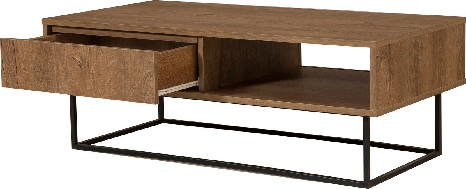 Tavolinë kafeje dy nivele, ngjyrë arre dhe e zezë, Hanah Home Dale