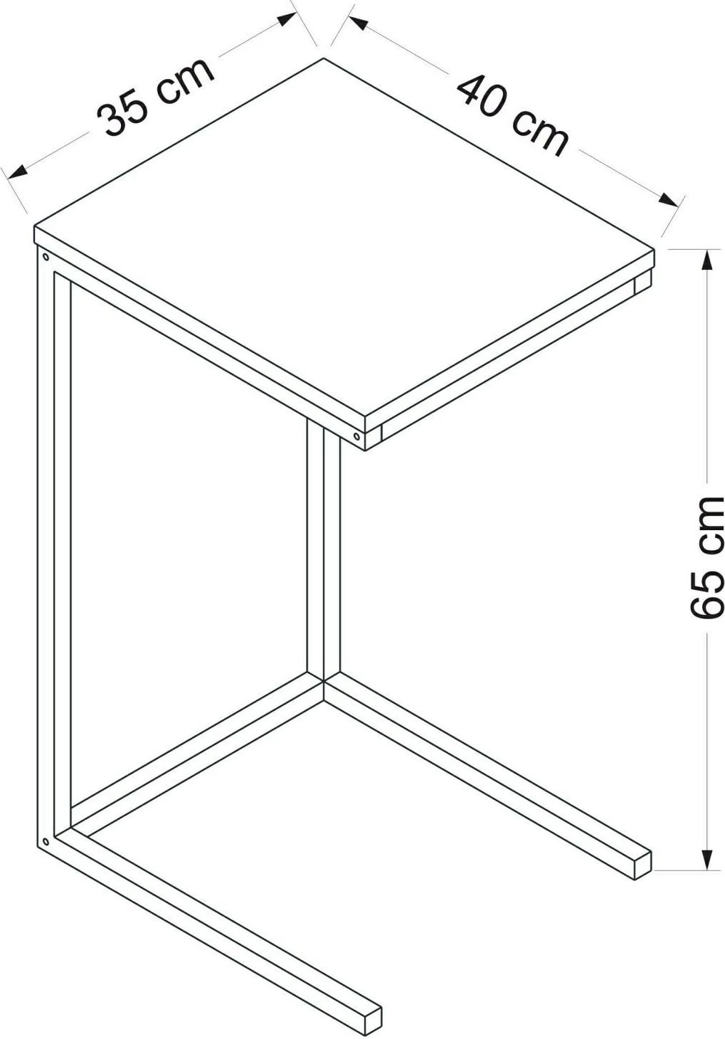 Tavolinë anësore Hanah Home, Davin, ngjyrë arre