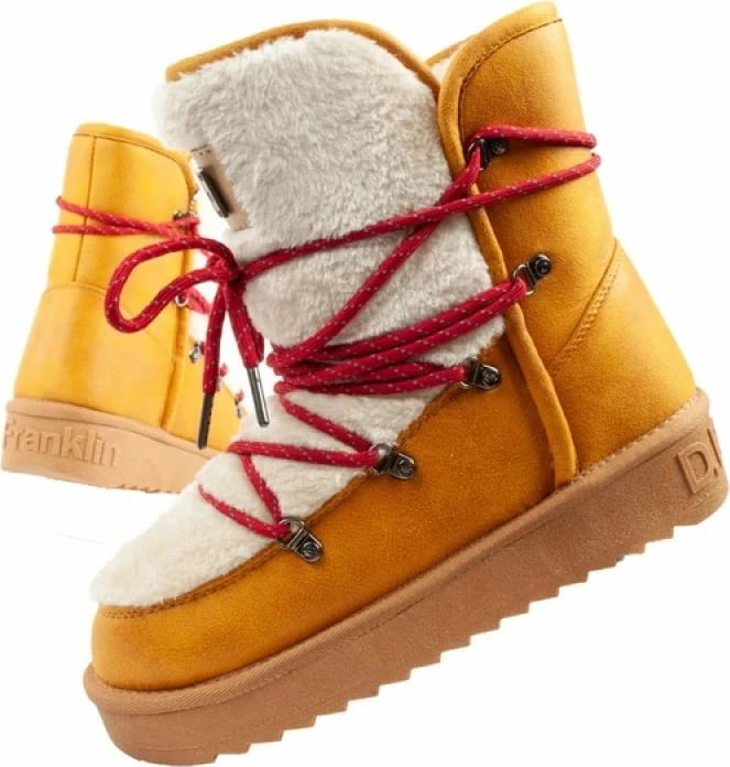 Çizme dimri për femra D.Franklin, mustard