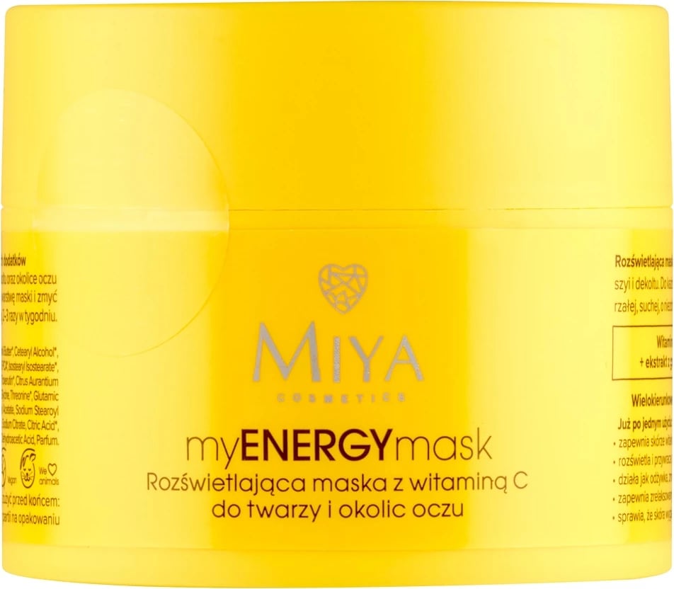 Maskë për fytyrë për femra Miya Cosmetics myENERGYmask Illuminating Vitamin C Mask, 50ml