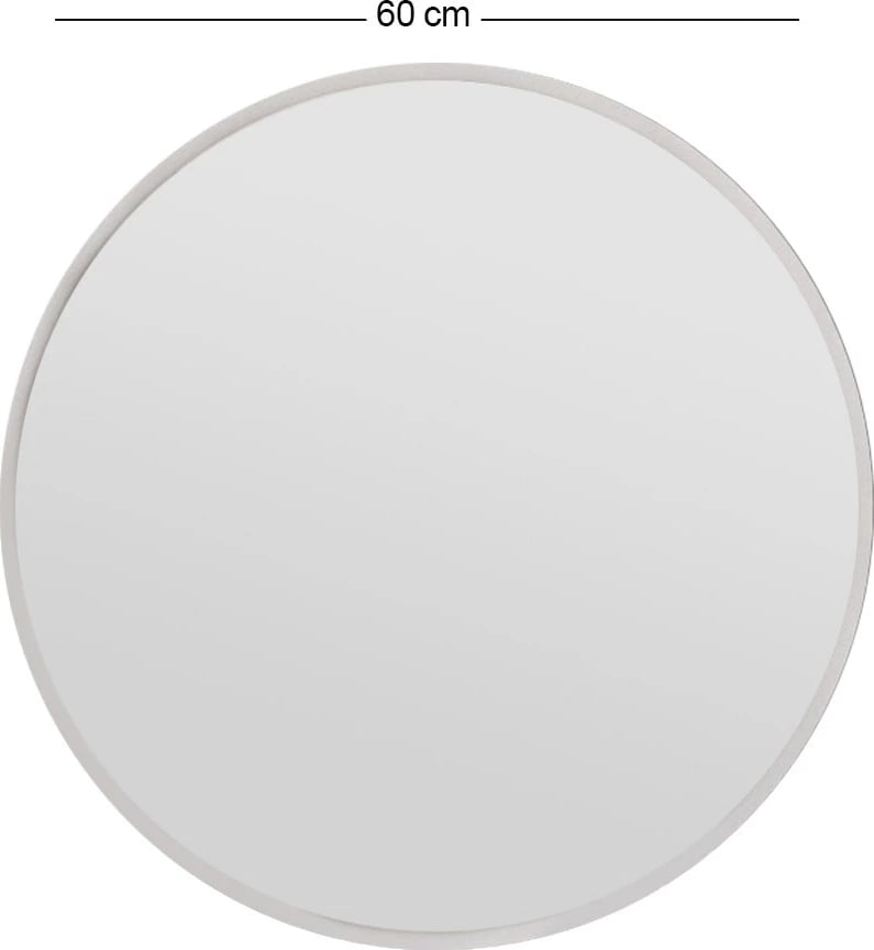 Pasqyrë e rrumbullakët Hanah Home Ozze, e bardhë