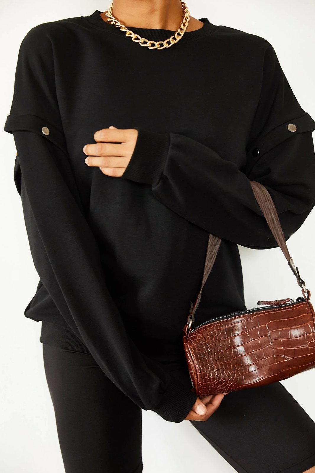 Bluze e zezë për gra, Jumeon X5024