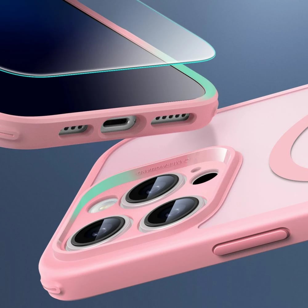 Mbështjellës ESR Classic Pro Set HaloLock MagSafe për iPhone 16 Pro Max, Rozë, me xham mbrojtës