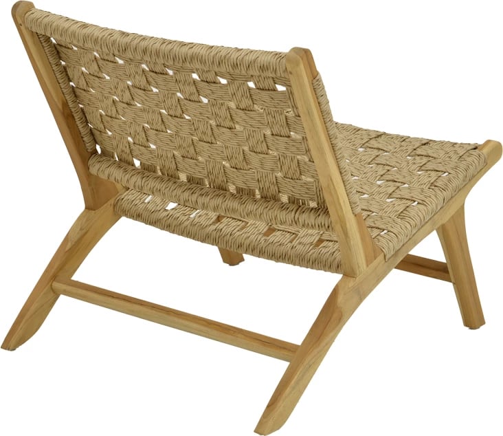 Karrige Foldere, dru teak natyral, litar sintetik, 65x78x68cm