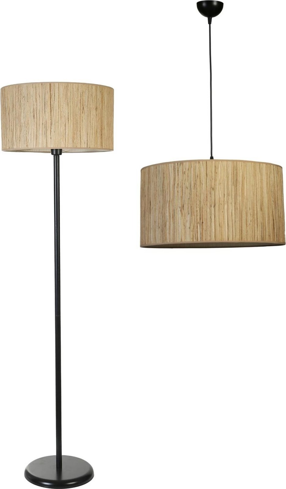 Set llambë tavani dhe llambë dyshemeje Opviq, 8873-11, bezhë dhe e zezë