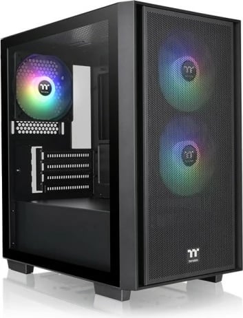 Kasë Thermaltake Versa H16 TG, Micro Tower, ARGB, e zezë