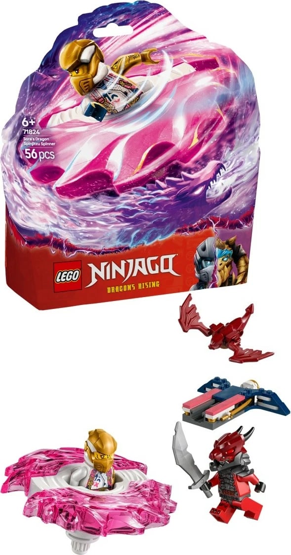 Set LEGO Ninjago Dragon Spinner Spinjitzu Sory 71824, 56 pjesë