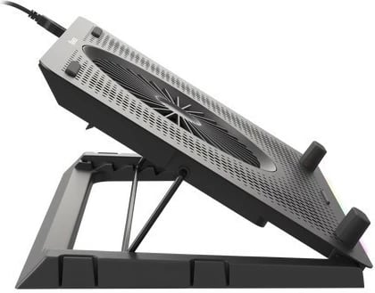 Qëndrim ftohës për laptop Natec Genesis Oxid 450 RGB, 15.6", 5 ventilatorë, USB HUB, i zi