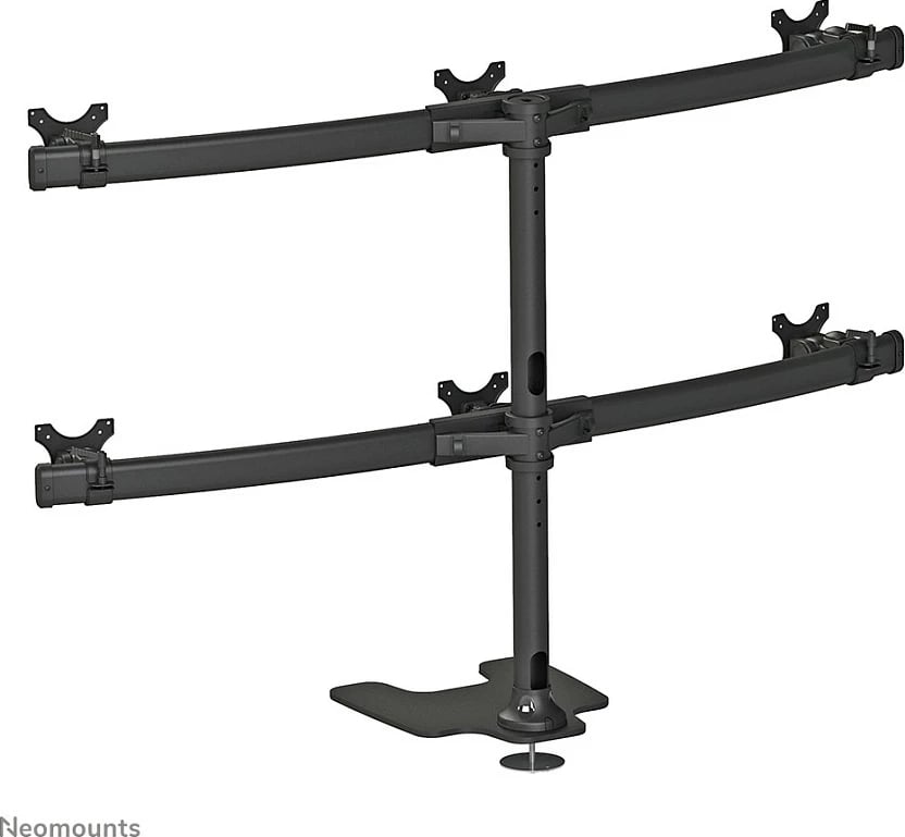 Mbajtës monitorësh Newstar FPMA-D700DD6, deri 6 ekrane, 10-27", rregullim lartësie, i zi