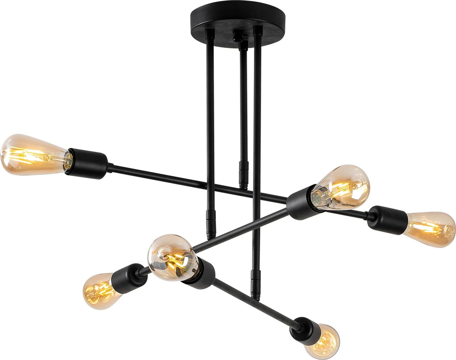 Llambë tavani Opviq, Flower - 162 - AV, hekur i zi, 75x75cm