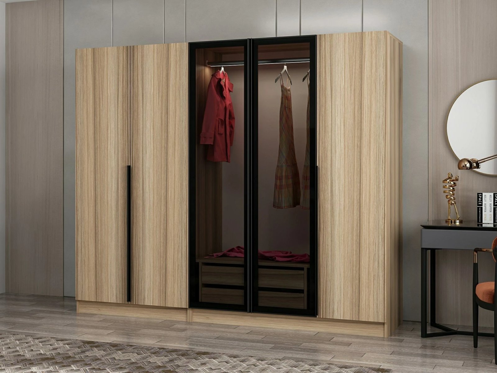 Dollap për dhomë gjumi, ngjyrë fume, Skye Decor Kale Plus - 7819