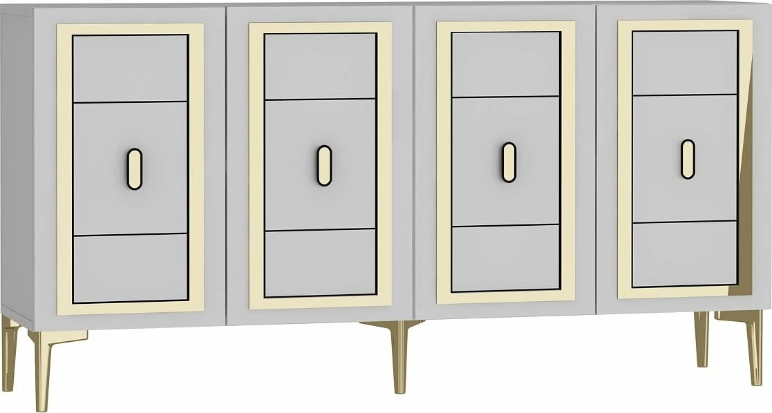 Konsolë Skye Decor, Orion, e bardhë dhe ari