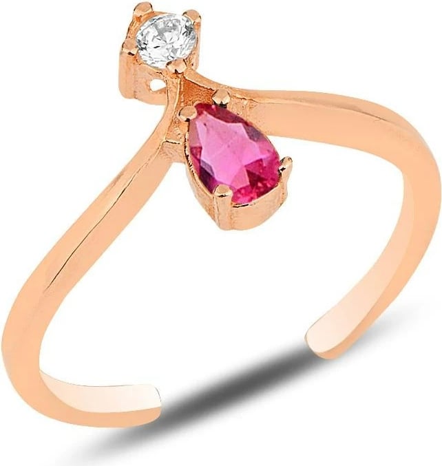 Unazë argjendi Jumeon, ngjyrë fuchsia, SGTL12181