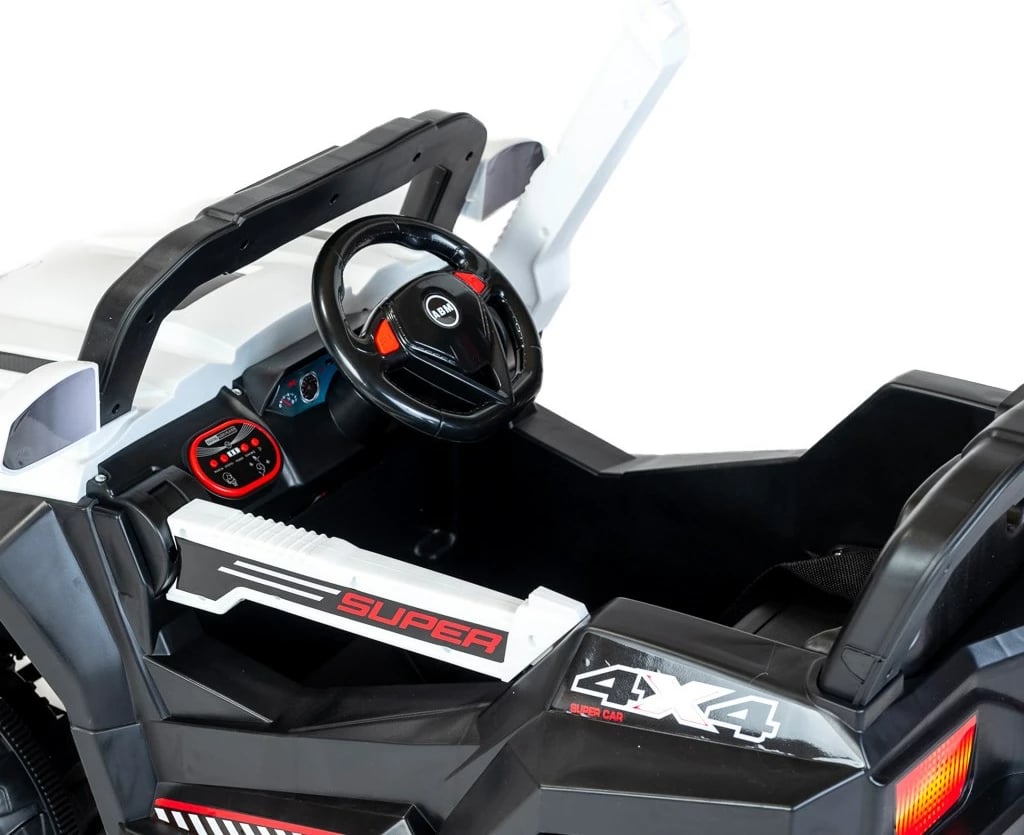 Makinë elektrike për fëmijë, Baby Mix Space, buggy stil 4x4, dy vende, e bardhë